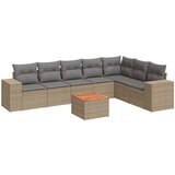 Maison Chic Seti vrtnega pohištva - Vrtna garnitura - Vrtni pohištvo set 8-delna z blazinami bež poli ratan, (21799066) | Shoptok.si