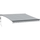 Tenda na automatsko uvlačenje antracit i bijela 400 x 300 cm | shoptok.hr