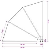  Sklopiva bočna tenda terakota 210 x 210 cm | shoptok.hr