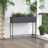  Povišeni Vrtni Planter Antracit 100 x 26 x 82 cm Čelik | shoptok.hr