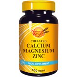 Natural Wealth helirani kalcijum-magnezijum-cink 100 tableta Cene