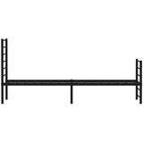 Metalni okvir kreveta uzglavlje i podnožje crni 90 x 200 cm | shoptok.hr