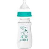 Baboo Anti-colic Glass Feeding Bottle Wide Neck steklenička za dojenčke 3m+ 250 ml | Shoptok.si