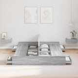  Postelja z dodatnim prostorom za shranjevanje Siva Sonoma, (5000125830) | Shoptok.si