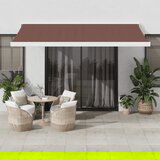 vidaXL Tenda na automatsko uvlačenje smeđa 400 x 300 cm Cijene
