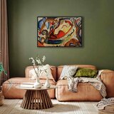  Slika - August Macke – Nackte Mädchen in der Barke 120x80 U crnom drvenom okviru | shoptok.hr