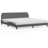 Maison Chic Posteljni okvir - Dvoposteljna postelja - Zakonska postelja z vzglavjem siva 200x200 cm umetno usnje-J6105, (21777027) | Shoptok.si