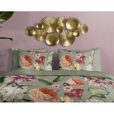 Descanso Zelena posteljnina za zakonsko posteljo/podaljšana iz bombažnega satena 200x220 cm Fiori – | Shoptok.si