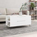 The Living Store Klubska mizica bela 102x44,5x50 cm inženirski les - Klubska Mizica, (21575041) Cene