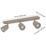 Eglo 902345 - Spot svetlo CAMALDOLI 3xGU10/10W/230V bež | Eponuda.com