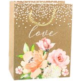  Poklon vrećica s natpisom cvijeće ljubavi 23 x 18 x 10,5 cm | shoptok.hr