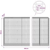  Gabion s žicom debljine 3 5 mm i mrežom 5x2 5 cm 950x50x150 cm - 50 cm 150 cm 950 cm | shoptok.hr