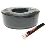 Gembird KABL-COAX-RG59+2X0.75 CCA/PVC/100M Koaksialni kabl sa napojnim kablom 2x0,75mm black 100m | ePonuda.com