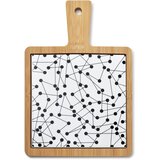Mondex Servirna deska keramika+bambus MODERN KITCHEN 17x17x1 cm črno-bela 1 kos, (5000191669) Cene