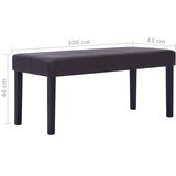  Klupa od umjetne kože 106 cm smeđa | Eponuda.ba