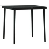  5-dijelni vrtni blagovaonski set s jastucima crni | shoptok.hr