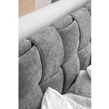 Miuform Sivi tapecirani bračni krevet s podnicom 140x200 cm Eve – | shoptok.hr