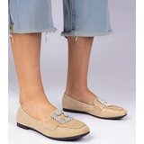 Gemre Golden glitter loafers with rhinestones Sawelia | Shoptok.si