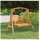  Gugalna klop trukrivljen les s tikovino 91x130x58 cm | Shoptok.si