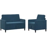  Set sofe s pohranom 2 kom. Plava Poliester | shoptok.hr