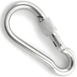 Outdoor karabiner s osiguračem - Srebrni