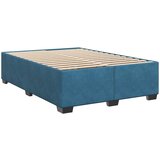  Boxspring krevet s madracem Plava 160 x 200 cm Baršun | shoptok.hr