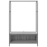 vidaXL Stojalo za oblačila s policami Siva sonoma 100x44x160 cm | Shoptok.si