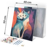 Massido platno s temeljnom bojom i uzorkom na okviriću 40x50 cm mačka | shoptok.hr