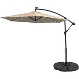 Monster Bež 3 m LED konzolni senčnik z ventilatorjem, (21571407) u