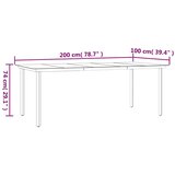  9-dijelni vrtni blagovaonski set sivi od poliratana Siva Dužina stola 200 cm | shoptok.hr