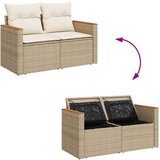 vidaXL 7-dijelni set vrtnih sofa s jastucima bež od poliratana bagrem | shoptok.hr