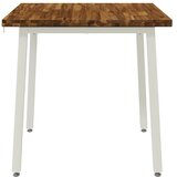  80 x 80 x 75 cm Čvrsto drvo akacije Prirodna i bijela - Prirodna i bijela 80 x 80 x 75 cm Četvrtasto | shoptok.hr