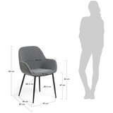 Kave Home Antracitno sivi jedilni stoli v kompletu 4 ks Konna – | Shoptok.si
