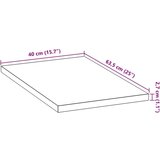 vidaXL Kuhinjska radna ploča 40x63,5x2,7 cm od drveni pravokutni | shoptok.hr