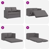  Podni kauč na razvlačenje 2-u-1 sivi 112x174x55 cm umjetna koža | Eponuda.com