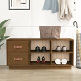 vidaXL Klupa za cipele boja meda 100 x 34 x 45 cm od masivne borovine Cijene