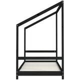  Okvir za dječji krevet crni 90 x 190 cm od masivne borovine | shoptok.hr