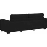  Dvodijelni set sofa s jastucima, crna tkanina | Shoptok.si