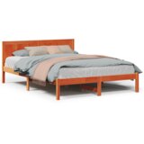  Konstrukcija postelje Rjava 150 x 200 cm Trden borov les, (5000128492) | Shoptok.si