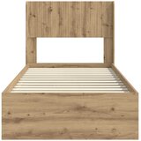  Krevetna konstrukcija s pohranom i uzglavljem Hrast artisan Smeđa 100 x 200 cm | shoptok.hr