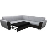 Livetastic KOTNA SEDEŽNA GARNITURA, gladka tkanina črna, svetlo siva | Shoptok.si