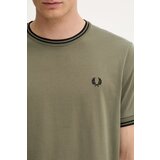 Fred Perry Majice s kratkimi rokavi TWIN TIPPED T-SHIRT Zelena | Shoptok.si