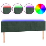 Maison Chic led posteljno vzglavje - vzglavna omarica - nočna omarica temno zeleno 180x5x78/88 cm žamet, (21711762) | Shoptok.si
