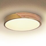 Brilagi prigušiva LED svetiljka PILANA LED/48W/230V hrast/zlatna Ø 40 cm + daljinski upravljač | Eponuda.com