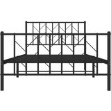 Metalni okvir kreveta uzglavlje i podnožje crni 107x203 cm | shoptok.hr