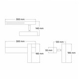 Solea 10 ZIDNA LAMPA 15W 3000K CRNA | ePonuda.com