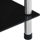 vidaXL Police s 5 razina crne 40 x 40 x 130 cm od kaljenog stakla | shoptok.hr