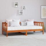  Dnevna postelja z vzmetnico Waksno rjava in bela 90 x 200 cm, (5000121198) | Shoptok.si