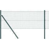 vidaXL varjena žična ograja s 13 stebrički zeleno 0.8x25 m jeklo, (22110903) | Shoptok.si