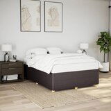 Maison Chic Posteljni okvir - Dvoposteljna postelja - Zakonska postelja brez vzmetnice temno rjav 140x200 cm tkanina-J12824, (21760086) | Shoptok.si